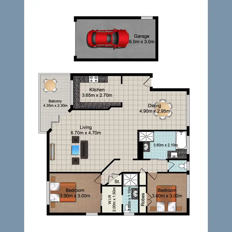 Floorplan of Homely apartment listing, 5/4 Dunlop Court, Mermaid Waters QLD 4218