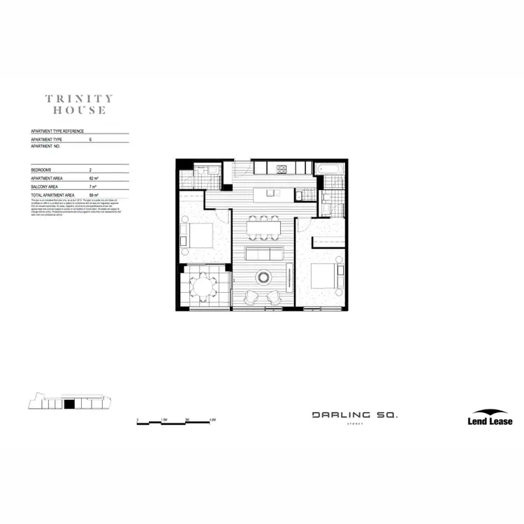 Floorplan of Homely apartment listing, Trinity House/60 Hay Street, Sydney NSW 2000