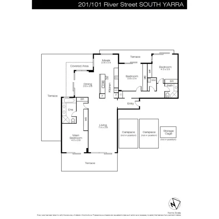 Floorplan of Homely apartment listing, 201/101 River Street, South Yarra VIC 3141