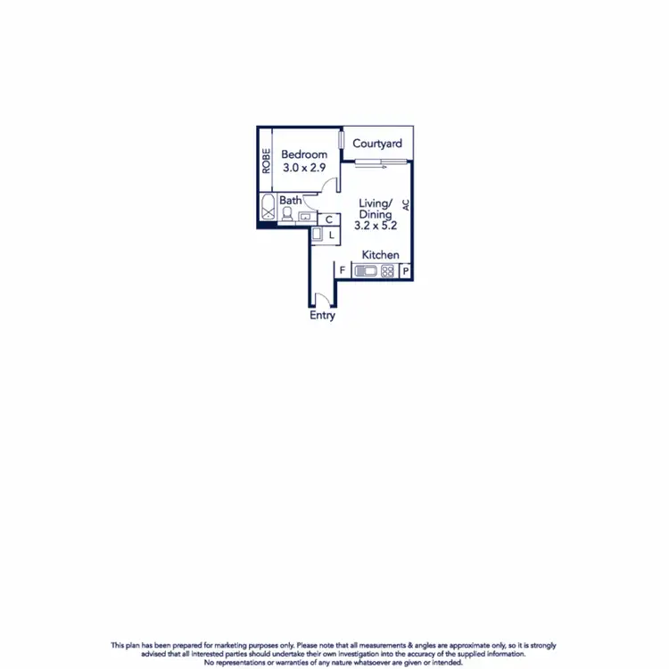 Floorplan of Homely apartment listing, G01/10B Nottingham Street, Kensington VIC 3031