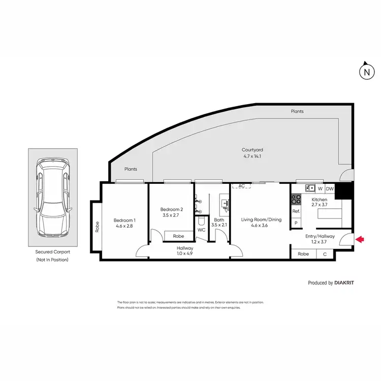 Floorplan of Homely apartment listing, 1/36-38 Elphin Grove, Hawthorn VIC 3122