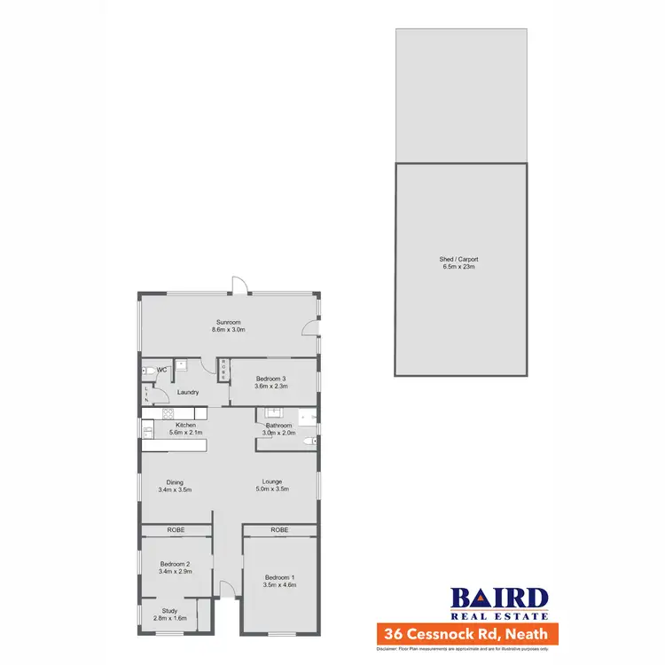 Floorplan of Homely house listing, 36 Cessnock Road, Neath NSW 2326