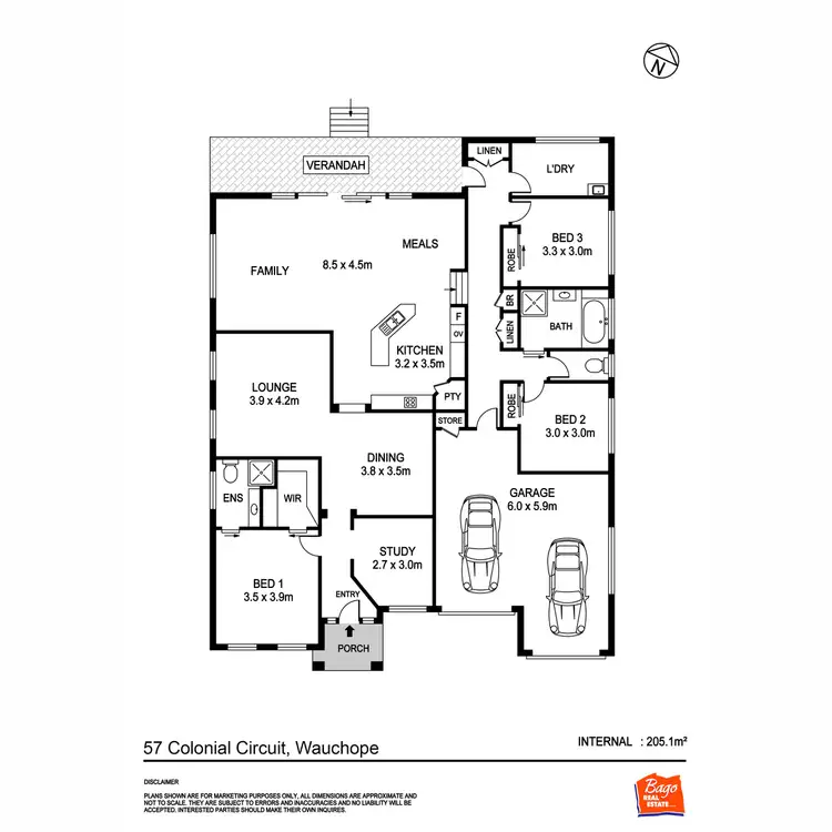 Floorplan of Homely house listing, 57 Colonial Circuit, Wauchope NSW 2446