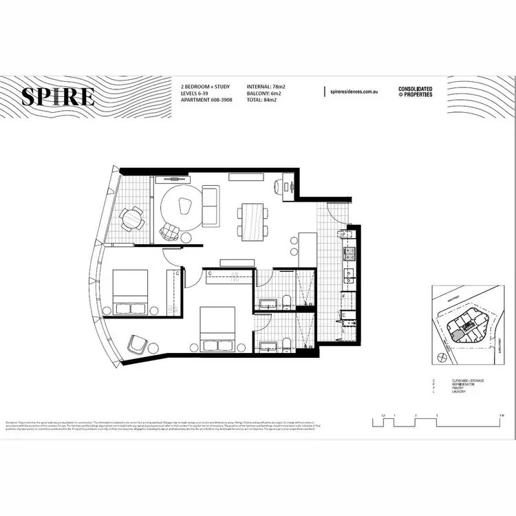 Floorplan of Homely apartment listing, 550 Queen Street, Brisbane City QLD 4000