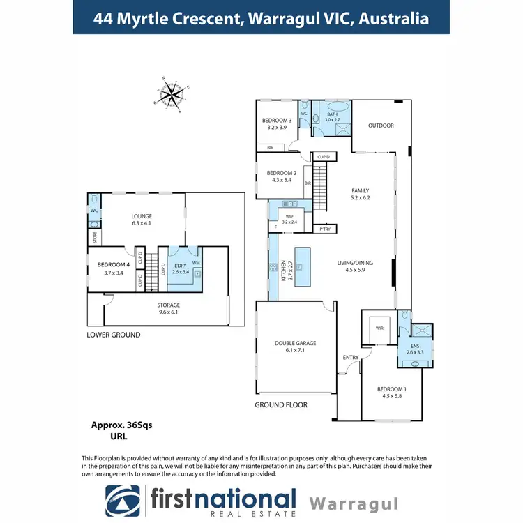 Floorplan of Homely house listing, 44 Myrtle Crescent, Warragul VIC 3820