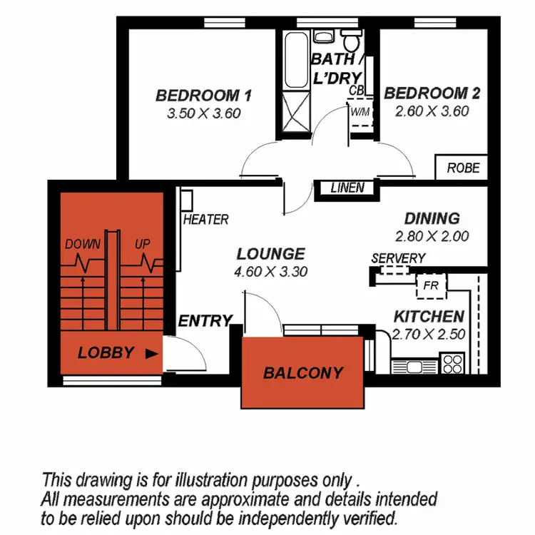 Floorplan of Homely unit listing, 21/53 King William Road, Unley SA 5061