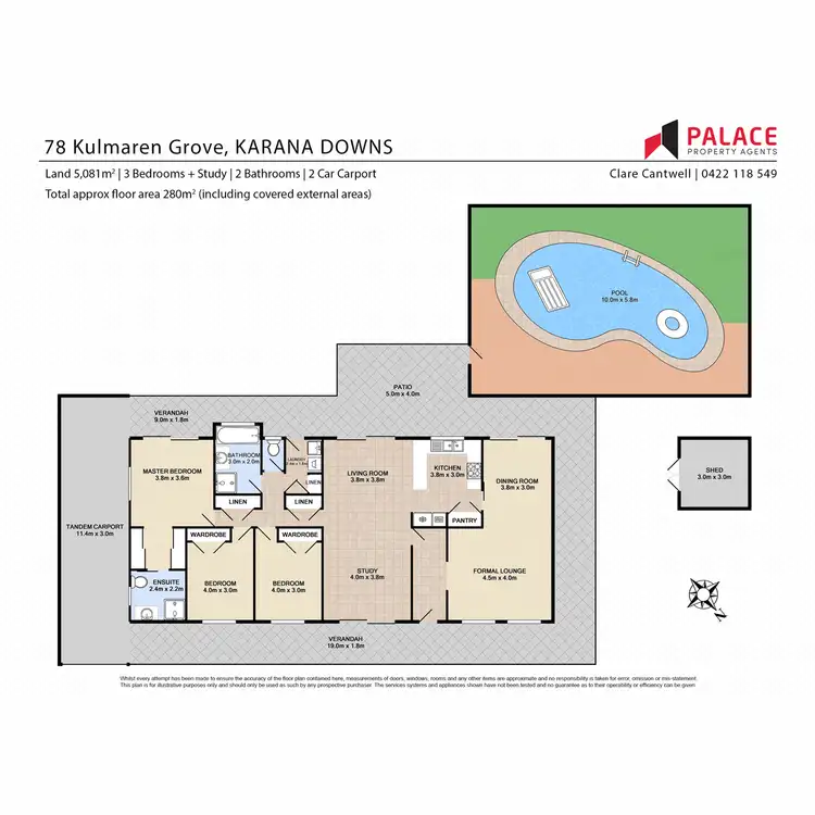 Floorplan of Homely house listing, 78 Kulmaren Grove, Karana Downs QLD 4306