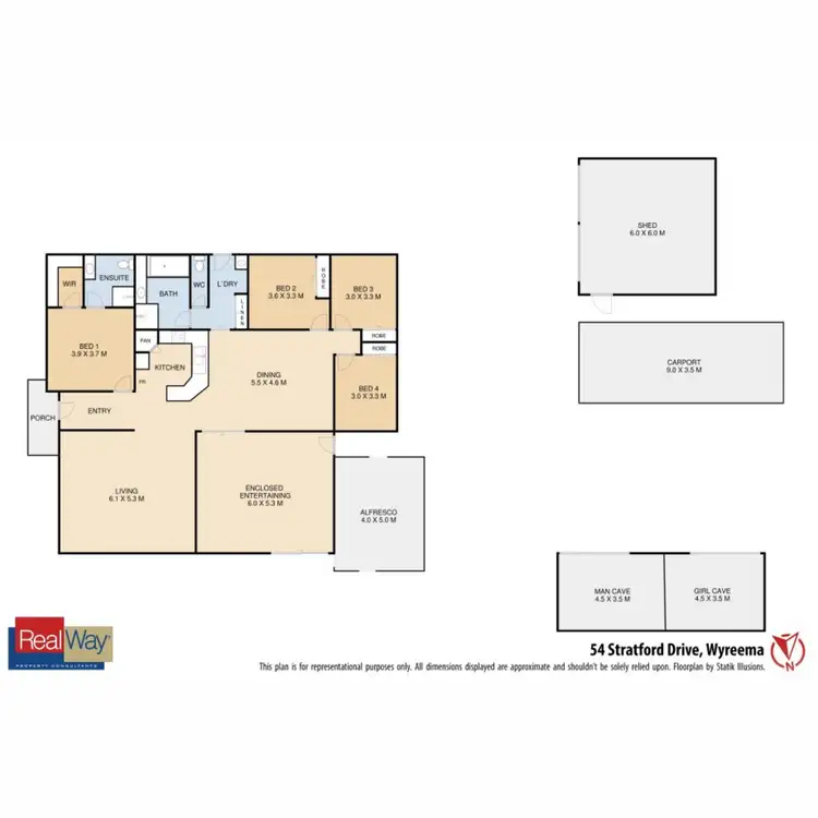 Floorplan of Homely house listing, 54 Stratford Drive, Wyreema QLD 4352