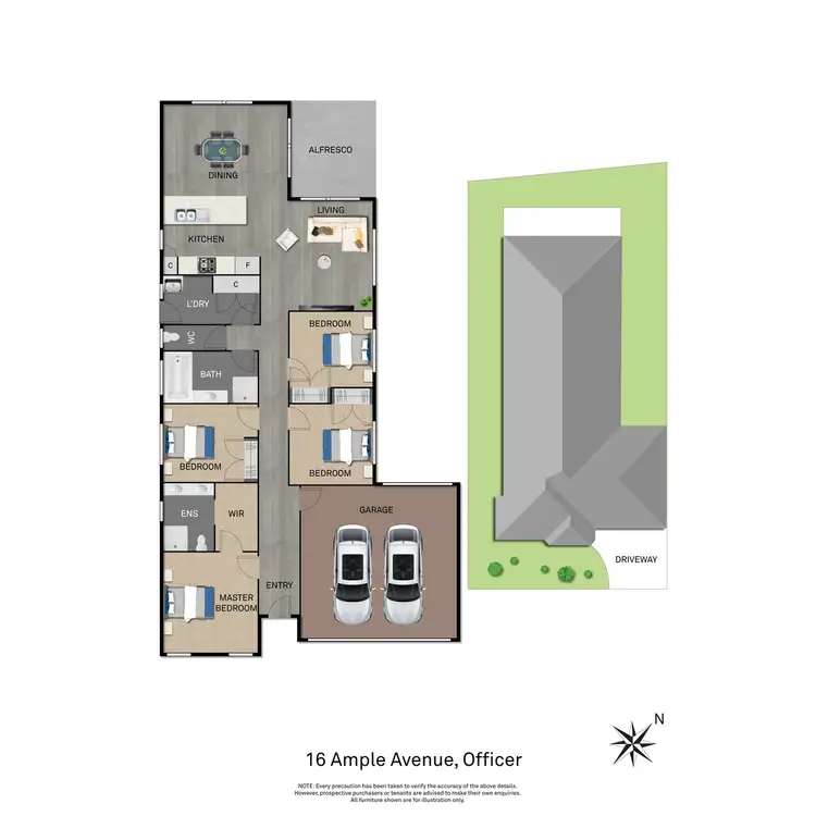Floorplan of Homely house listing, 16 Ample Avenue, Officer VIC 3809