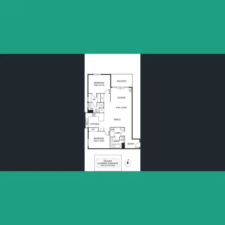 Floorplan of Homely apartment listing, 301a/41-43 Stockade Avenue, Coburg VIC 3058