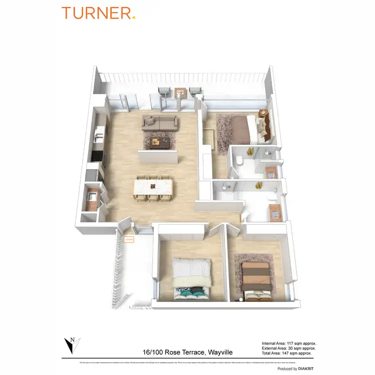 Floorplan of Homely apartment listing, 16/100 Rose Terrace, Wayville SA 5034