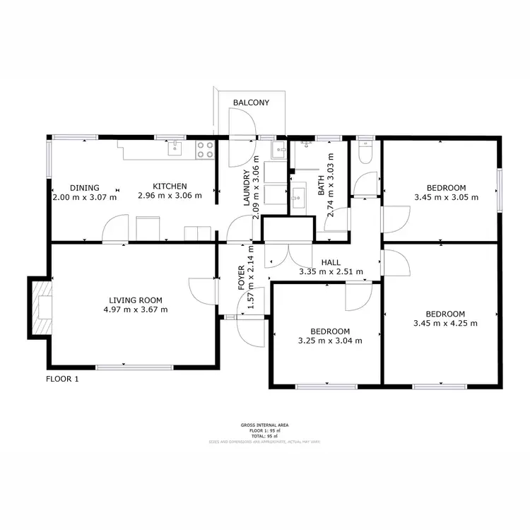 Floorplan of Homely house listing, 17 Tottenham Road, Gagebrook TAS 7030
