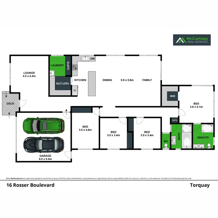 Floorplan of Homely house listing, 16 Rosser Boulevard, Torquay VIC 3228