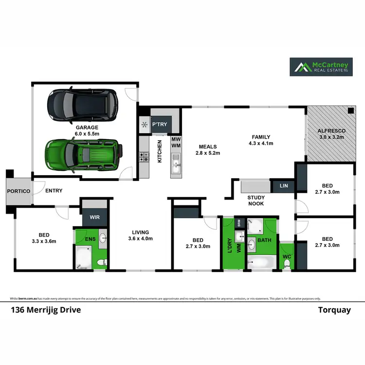 Floorplan of Homely house listing, 136 Merrijig Drive, Torquay VIC 3228