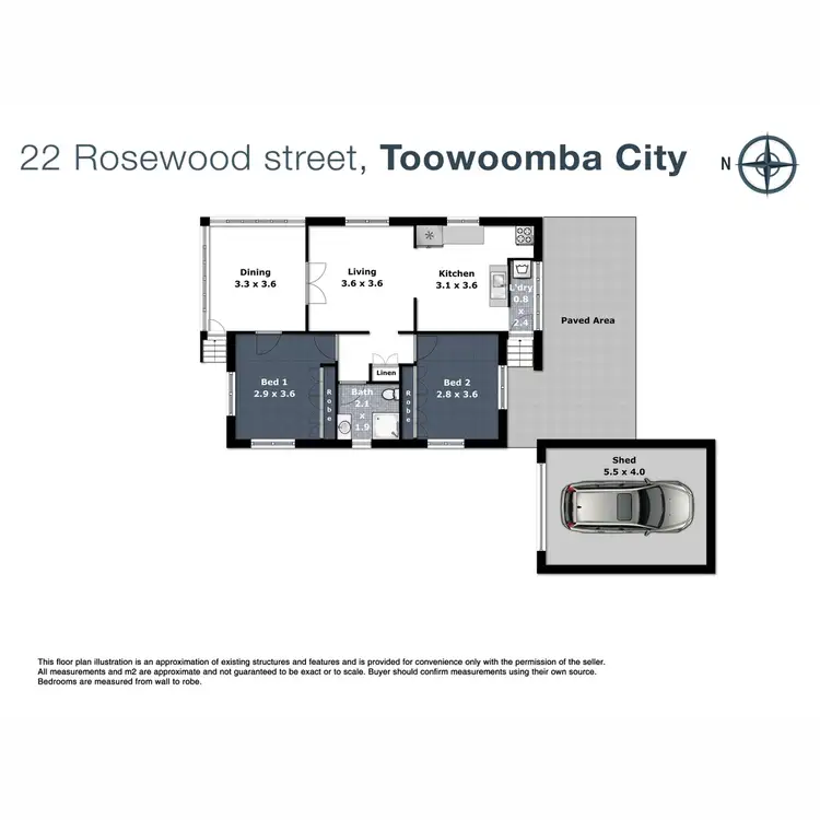 Floorplan of Homely house listing, 22 Rosewood Street, Toowoomba City QLD 4350