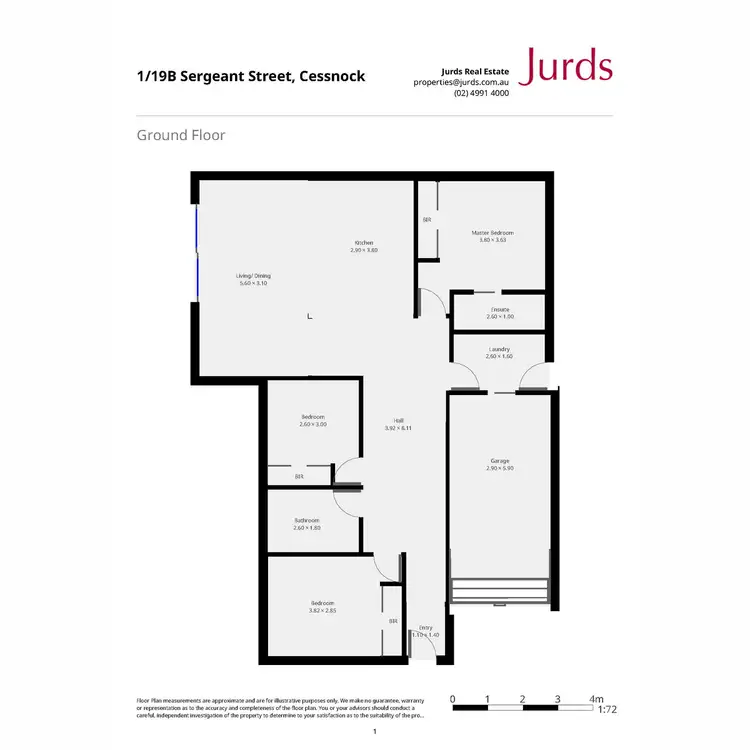 Floorplan of Homely unit listing, 2/19B Sergeant Street, Cessnock NSW 2325