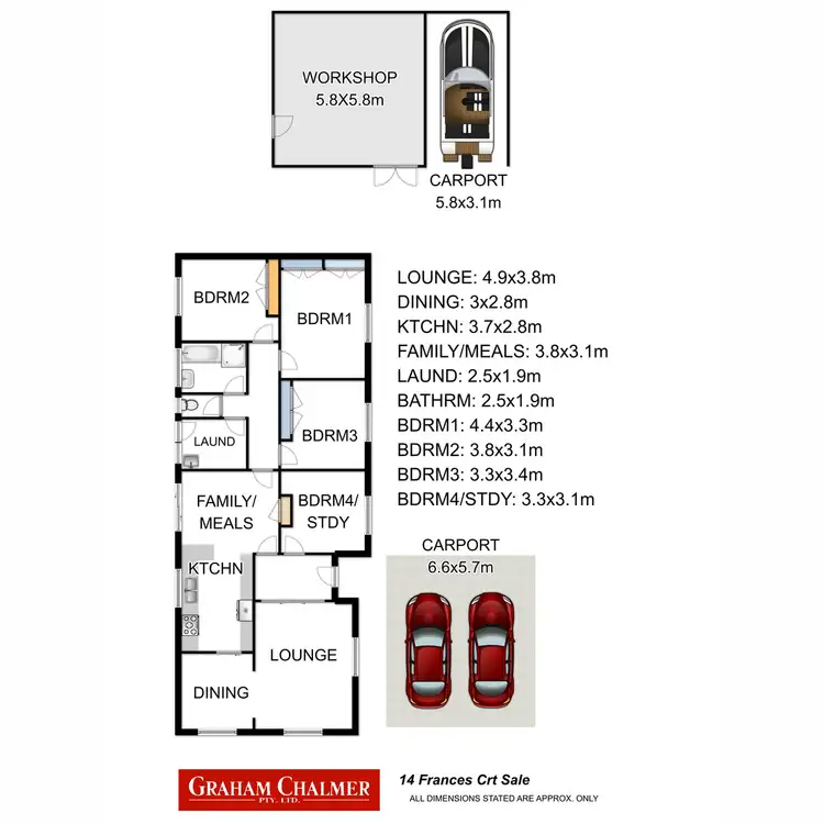 Floorplan of Homely house listing, 14 Frances Court, Sale VIC 3850