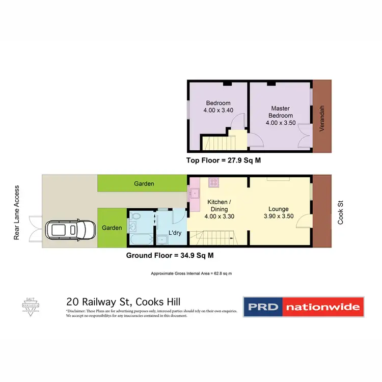 Floorplan of Homely terrace listing, 20 Railway Street, Cooks Hill NSW 2300
