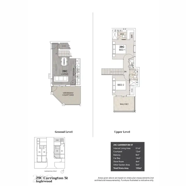 Floorplan of Homely apartment listing, 29C Carrington Street, Inglewood WA 6052