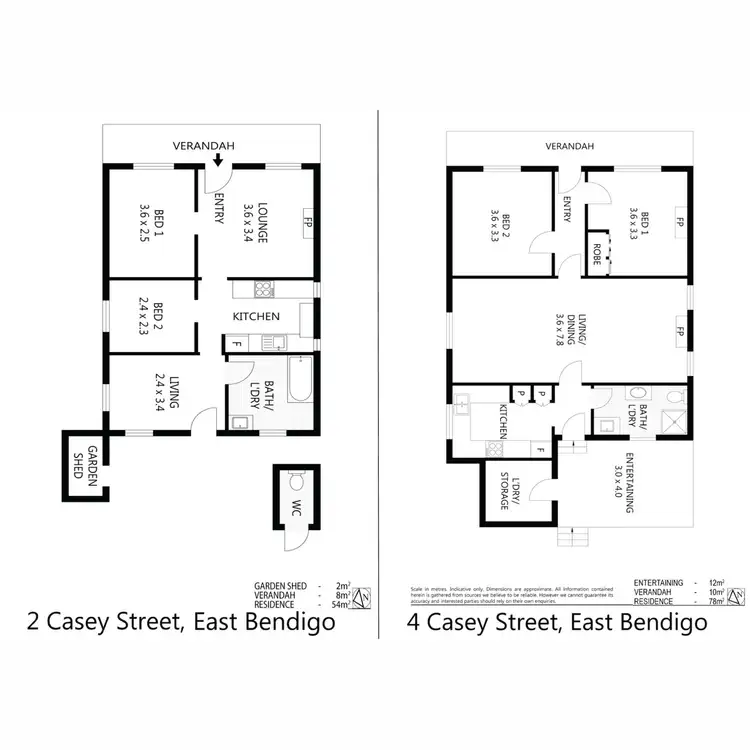 Floorplan of Homely house listing, 2-4 Casey Street, East Bendigo VIC 3550