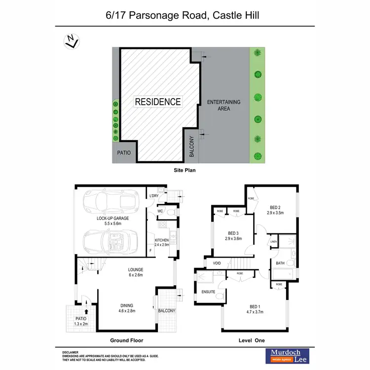 Floorplan of Homely townhouse listing, 6/17 Parsonage Road, Castle Hill NSW 2154