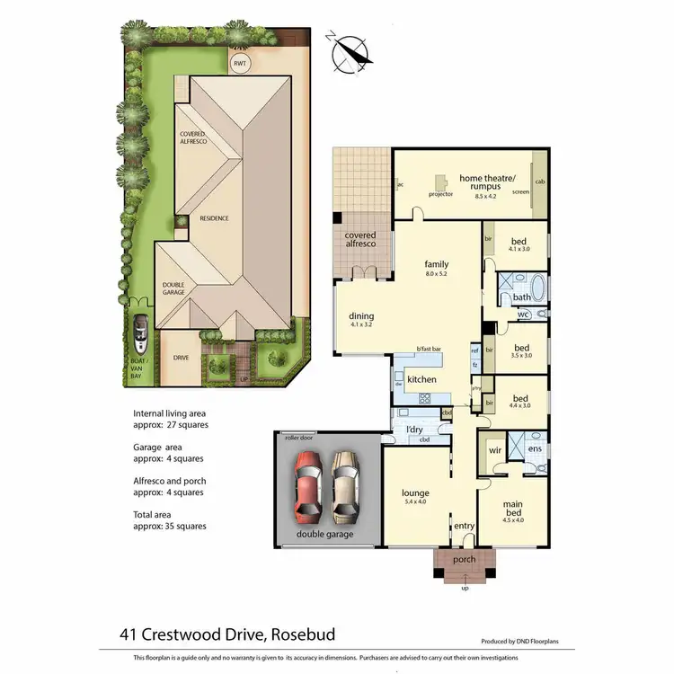 Floorplan of Homely house listing, 41 Crestwood Drive, Rosebud VIC 3939