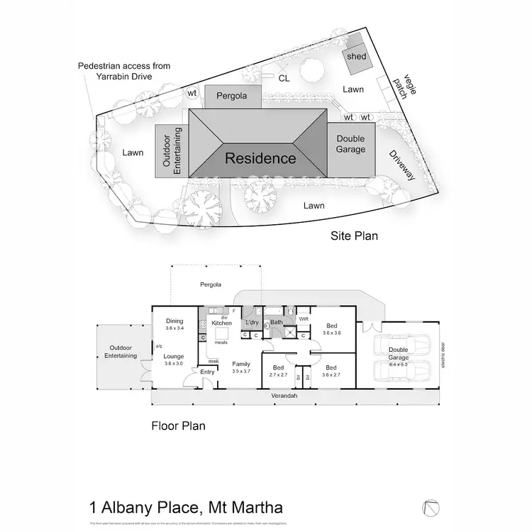 Floorplan of Homely house listing, 1 Albany Place, Mount Martha VIC 3934