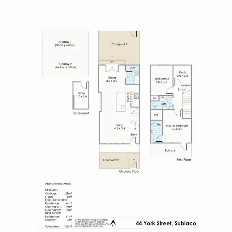 Floorplan of Homely townhouse listing, 44 York Street, Subiaco WA 6008