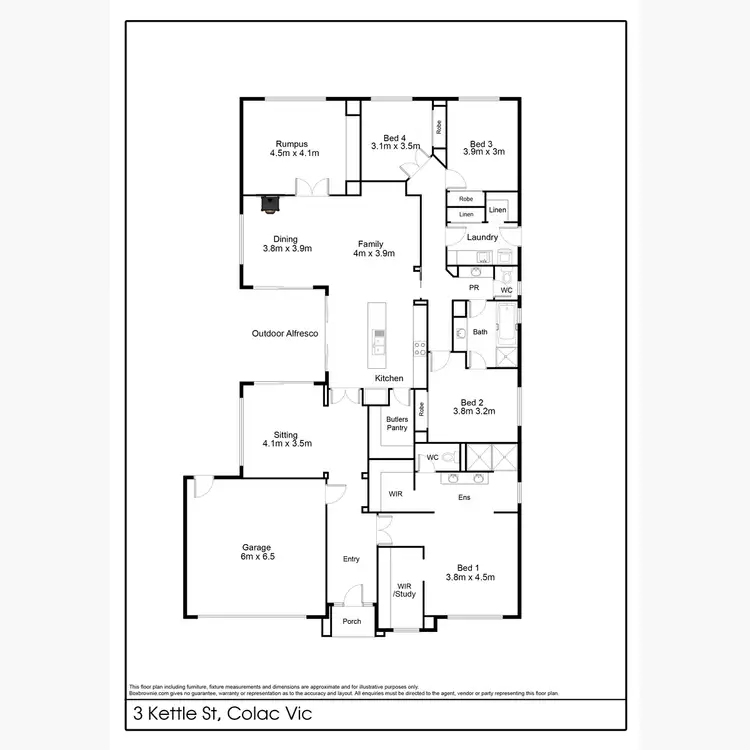 Floorplan of Homely house listing, 3 Kettle Street, Colac VIC 3250
