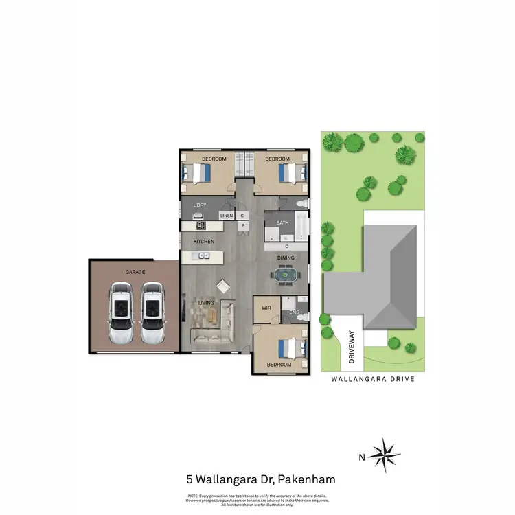 Floorplan of Homely house listing, 5 Wallangara Drive, Pakenham VIC 3810