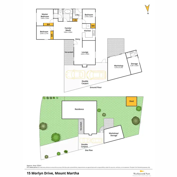 Floorplan of Homely house listing, 15 Morlyn Drive, Mount Martha VIC 3934