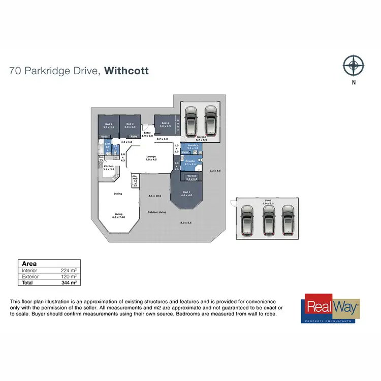Floorplan of Homely house listing, 70 Parkridge Drive, Withcott QLD 4352