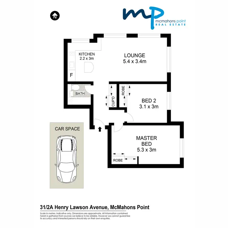 Floorplan of Homely apartment listing, 31/2a Henry Lawson Avenue, Mcmahons Point NSW 2060