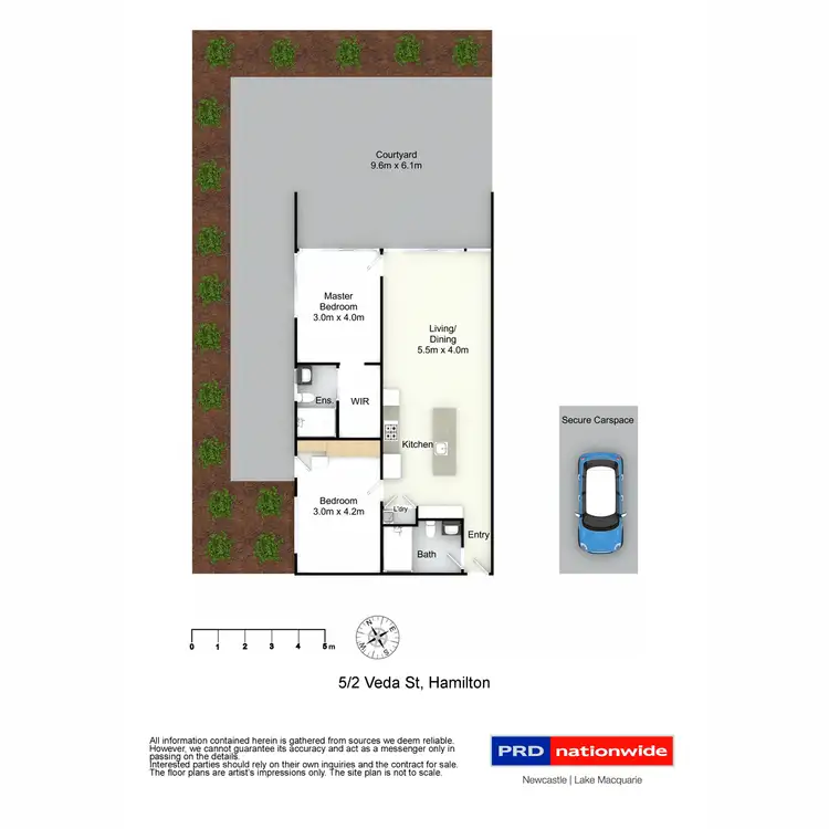 Floorplan of Homely unit listing, 5/2 Veda Street, Hamilton NSW 2303