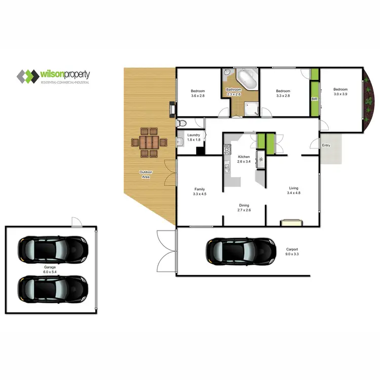 Floorplan of Homely house listing, 1 West Court, Traralgon VIC 3844