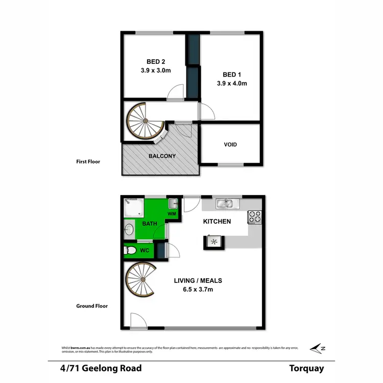Floorplan of Homely unit listing, 4/71 Geelong Road, Torquay VIC 3228