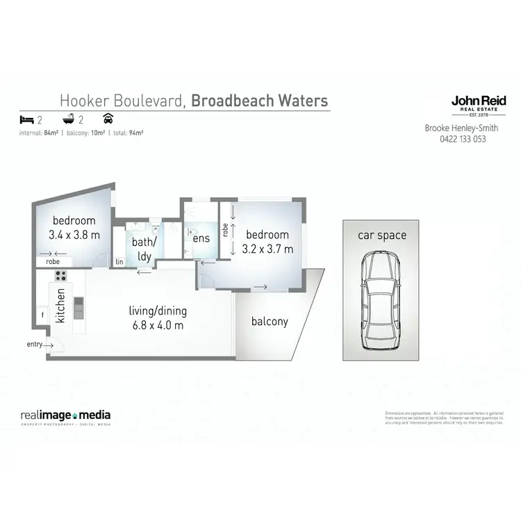 Floorplan of Homely apartment listing, 301/9 Hooker Boulevard, Broadbeach Waters QLD 4218