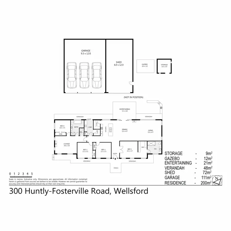 Floorplan of Homely house listing, 300 Huntly-Fosterville Road, Wellsford VIC 3551
