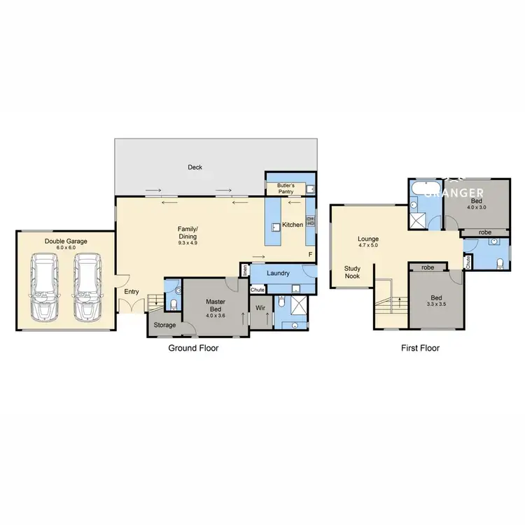 Floorplan of Homely townhouse listing, 1B Hilary Avenue, Mccrae VIC 3938
