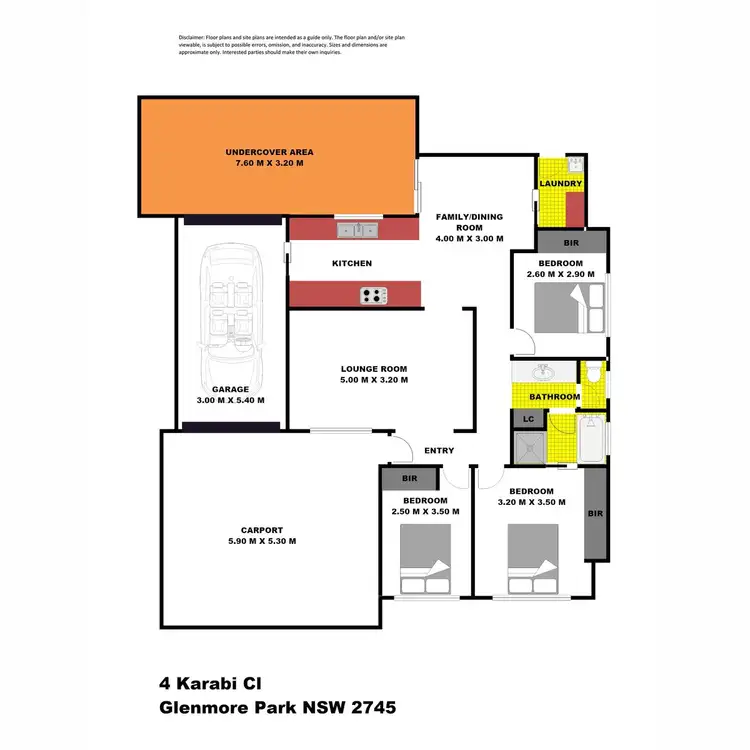 Floorplan of Homely house listing, 4 Karabi Close, Glenmore Park NSW 2745