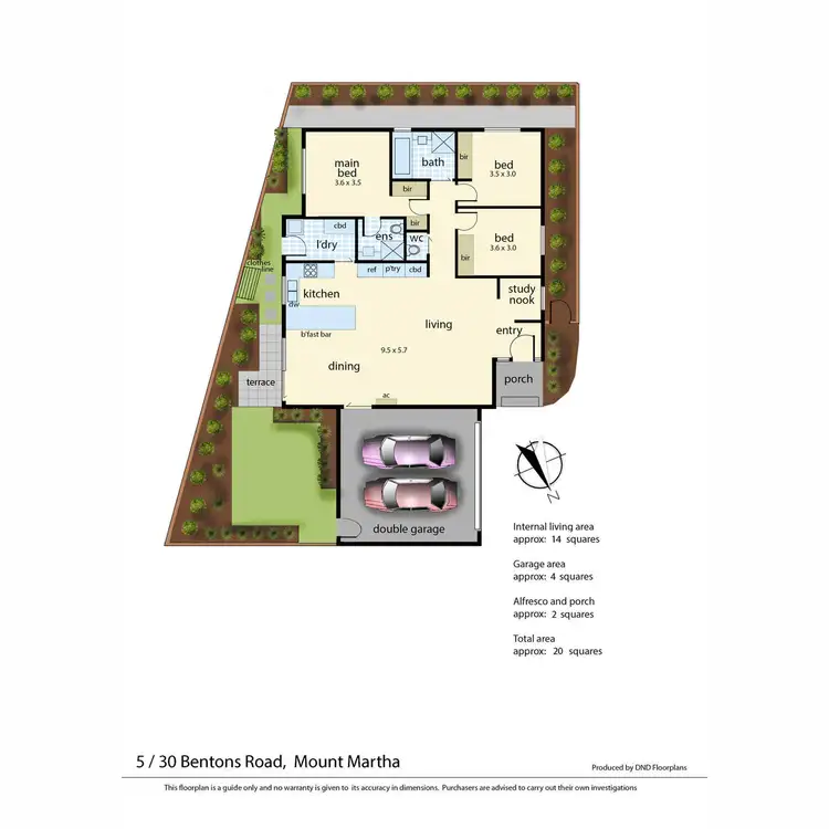 Floorplan of Homely townhouse listing, 5/30 Bentons Road, Mount Martha VIC 3934