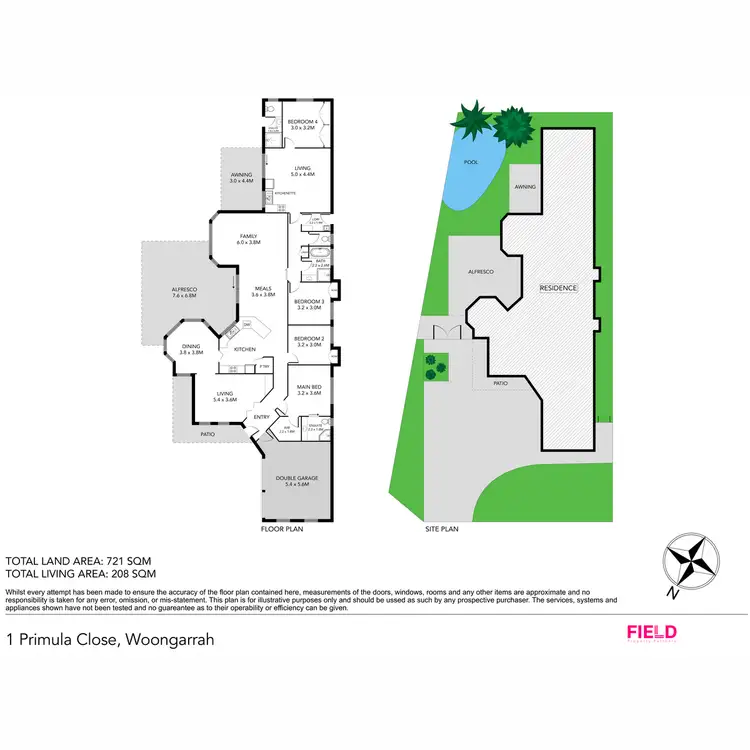 Floorplan of Homely house listing, 1 Primula Close, Woongarrah NSW 2259
