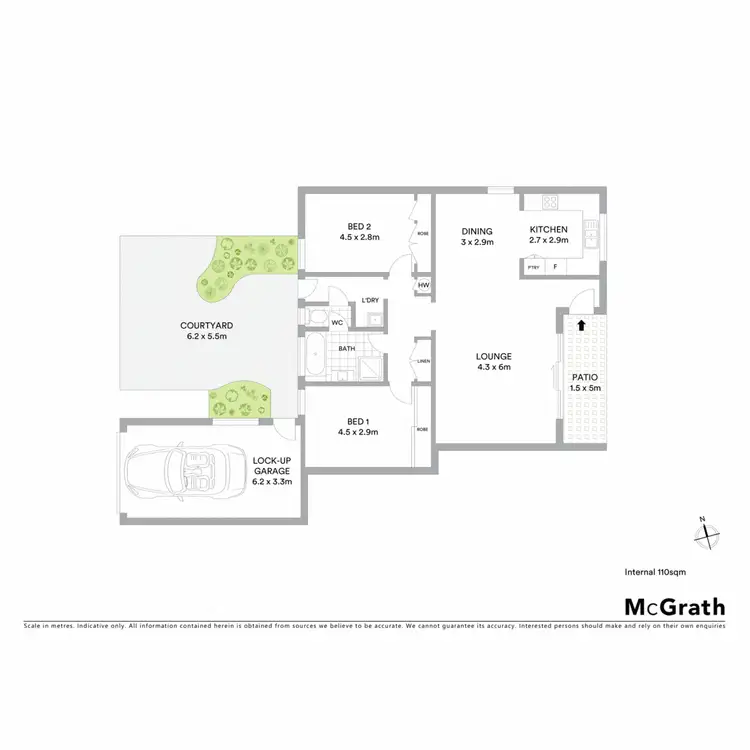 Floorplan of Homely unit listing, 2/6 Marge Porter Place, West Ballina NSW 2478