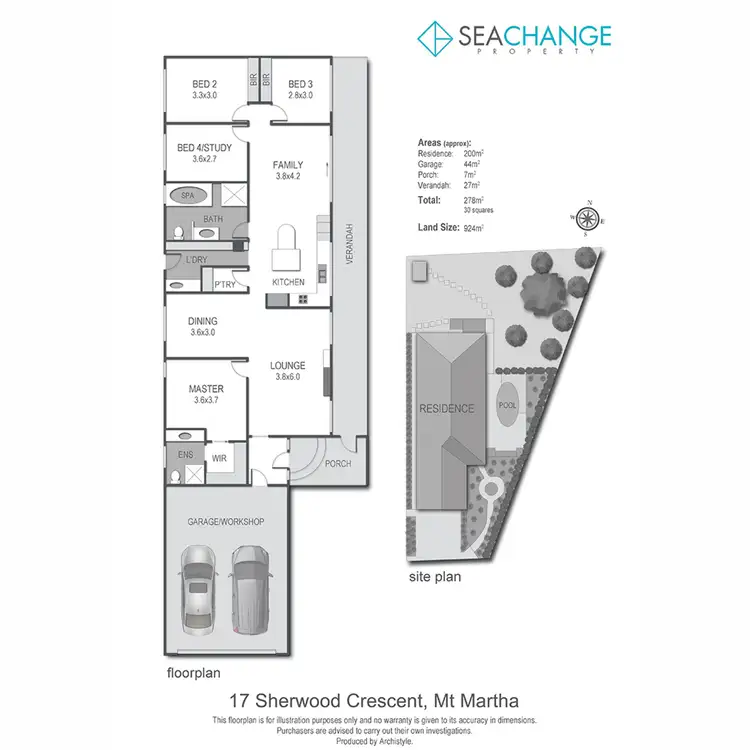 Floorplan of Homely house listing, 17 Sherwood Crescent, Mount Martha VIC 3934