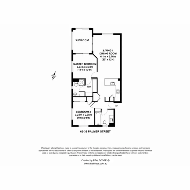 Floorplan of Homely apartment listing, 62/38 Palmer Street, Greenslopes QLD 4120