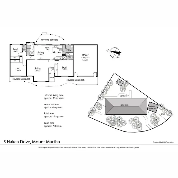 Floorplan of Homely house listing, 5 Hakea Drive, Mount Martha VIC 3934