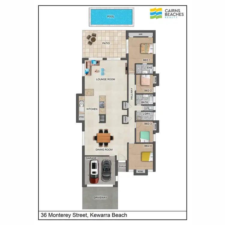 Floorplan of Homely house listing, 36 Monterey Street, Kewarra Beach QLD 4879