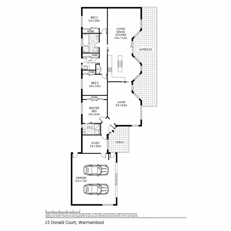 Floorplan of Homely house listing, 15 Donald Court, Warrnambool VIC 3280