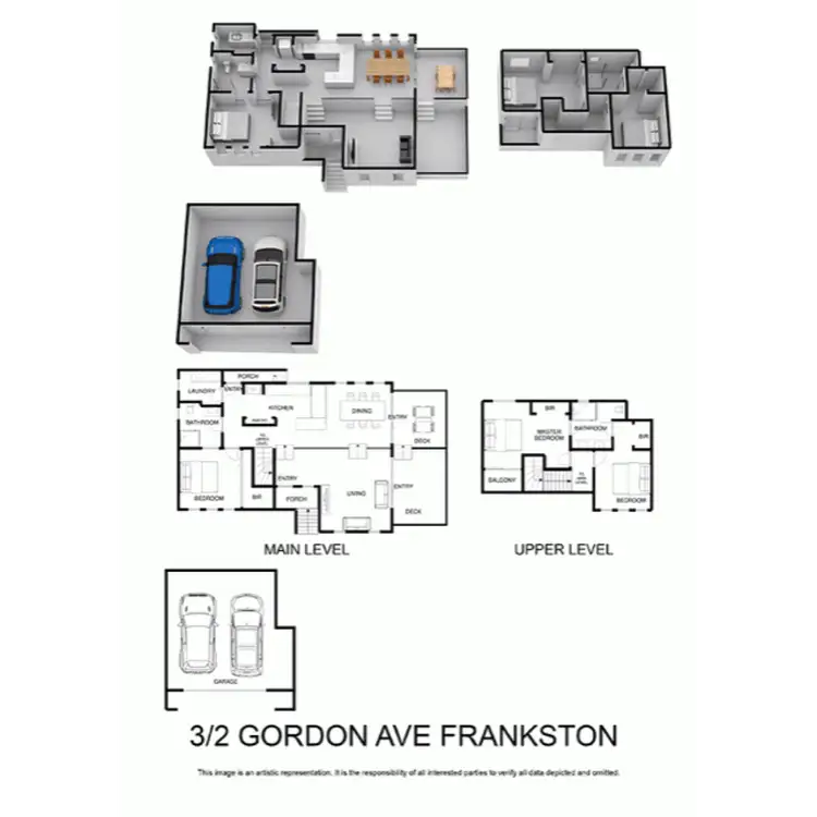 Floorplan of Homely townhouse listing, 2/2 Gordon Avenue, Frankston VIC 3199