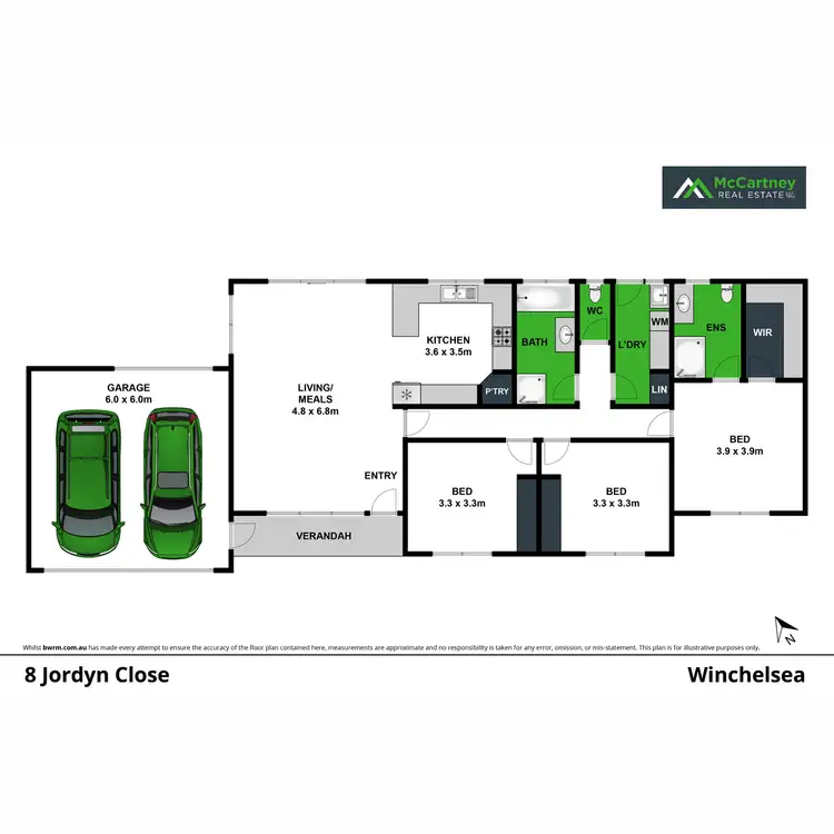 Floorplan of Homely house listing, 8 Jordyn Close, Winchelsea VIC 3241